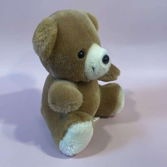 Vintage 1988 ganzbros toys Tan & White Teddy Cream Excellent Used Condition 6.5” - Picture 5 of 8